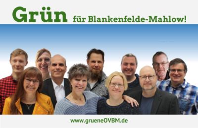 Die Kandidaten von Bündnis 90/Die Grünen Blankenfelde-Mahlow